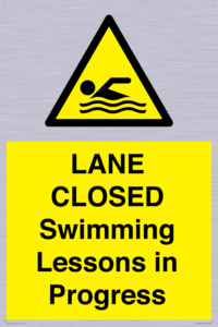 LANE CLOSED Swimming Lessons in Progress